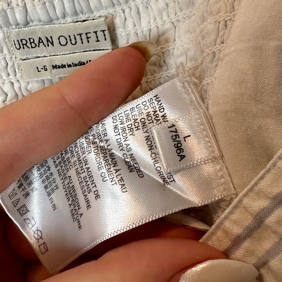 Urban Outfitters Women’s Striped Crop Tank Top Bralette Bow Front Top Size Large - Picture 4 of 5